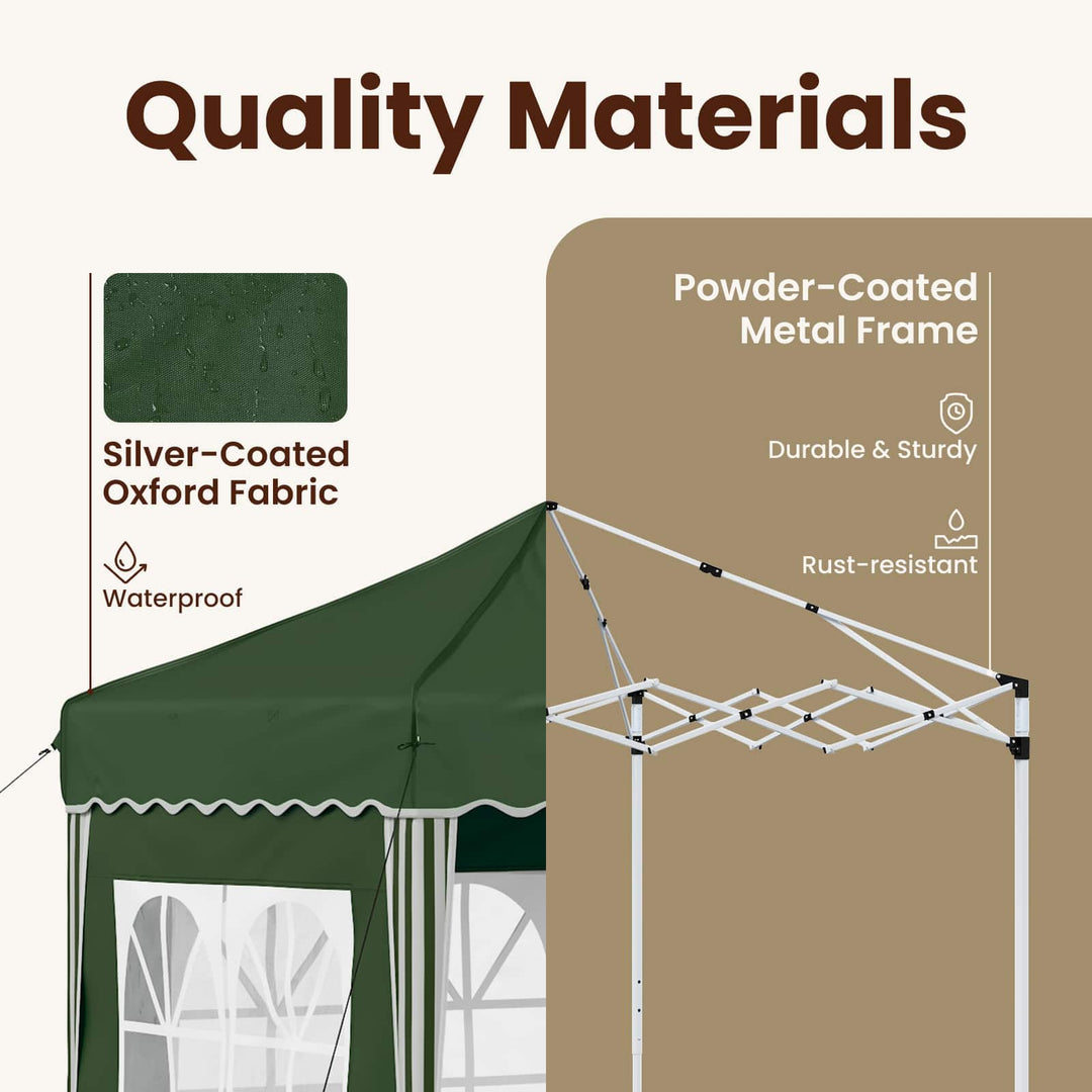 Pop-up Festtelt 195 x 195 x 245 cm Grøn Oxford stof