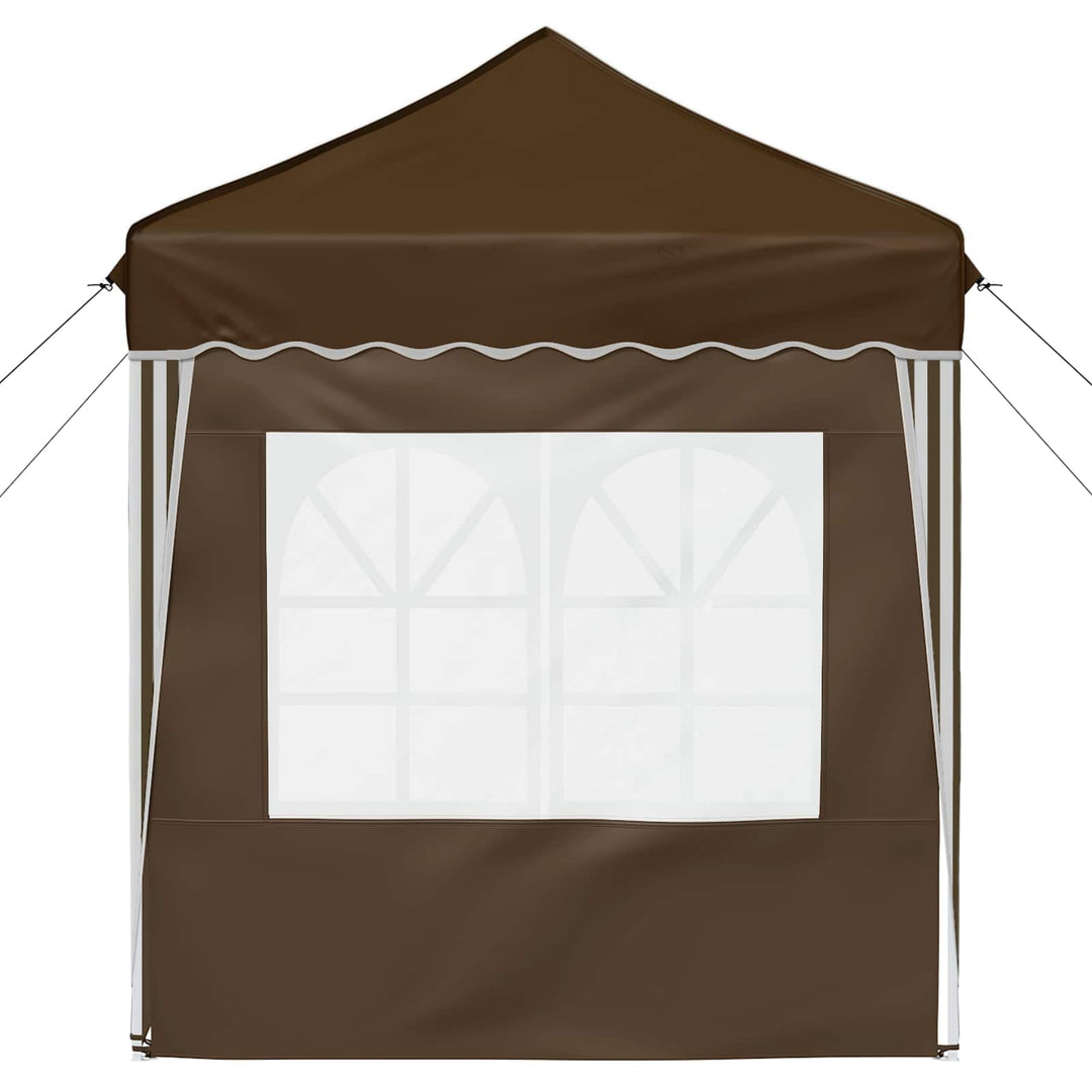 Pop-up Festtelt 195 x 195 x 245 cm Gråbrun Oxford stof