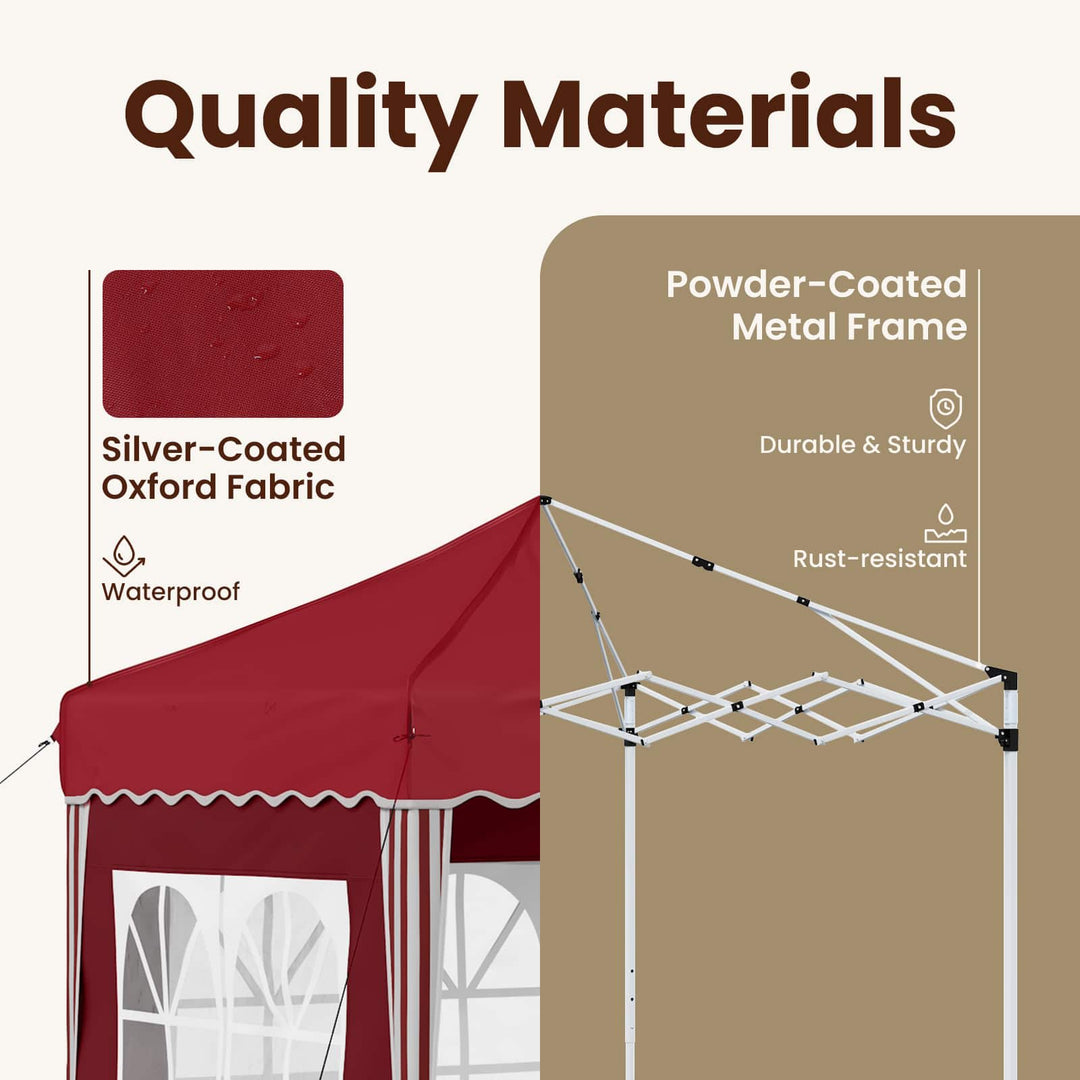 Pop-up Festtelt 195 x 195 x 245 cm Bordeaux Oxford stof