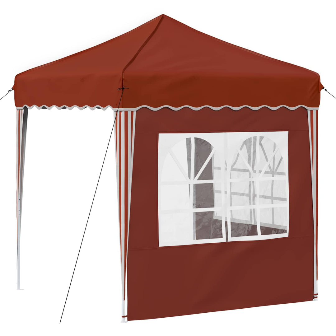 Pop-up Festtelt 195 x 195 x 245 cm Terrakotta Oxford stof