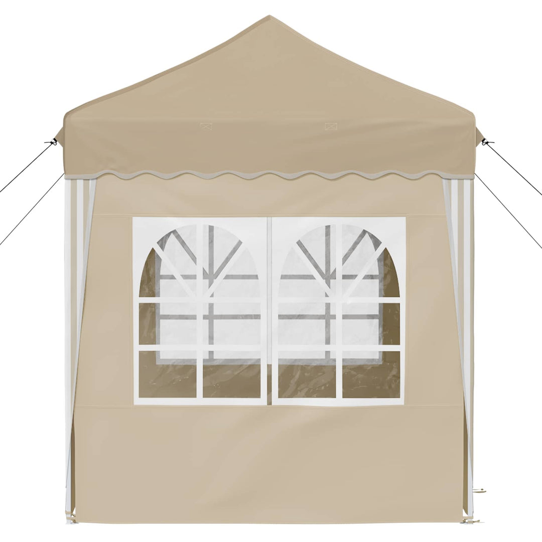 Pop-up Festtelt 195 x 195 x 245 cm Cremefarvet Oxford stof
