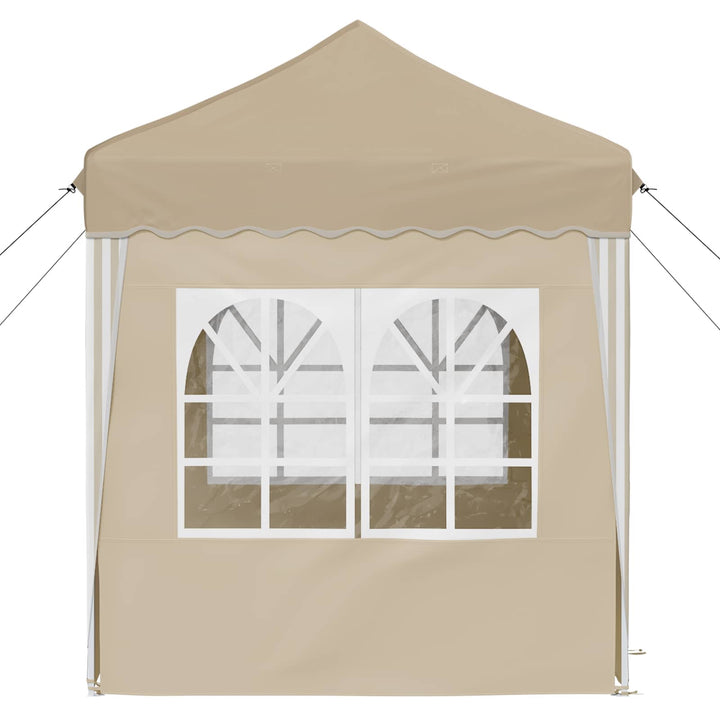 Pop-up Festtelt 195 x 195 x 245 cm Cremefarvet Oxford stof