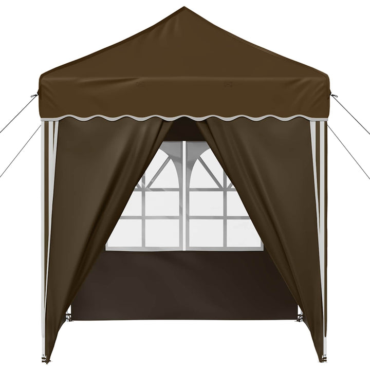 Pop-up Festtelt 195 x 195 x 245 cm Gråbrun Oxford stof