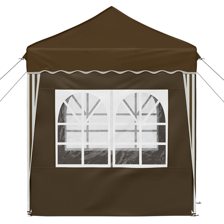 Pop-up Festtelt 195 x 195 x 245 cm Gråbrun Oxford stof