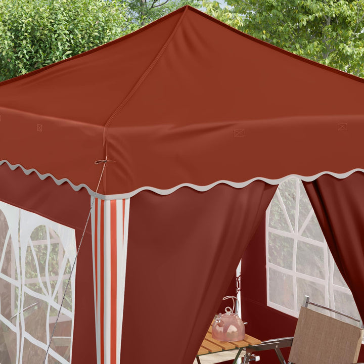 Pop-up Festtelt 195 x 195 x 245 cm Terrakotta Oxford stof