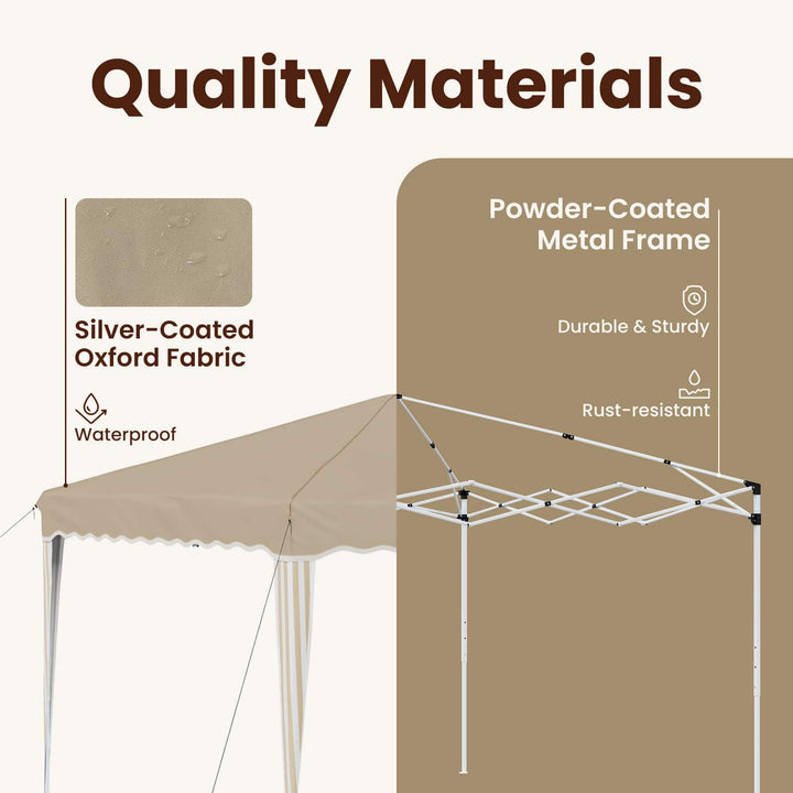 Pop-up Festtelt 288 x 288 x 245 cm Cremefarvet Oxford stof