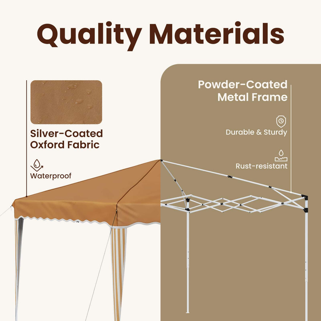 Pop-up Festtelt 288 x 288 x 245 cm Beige Oxford stof