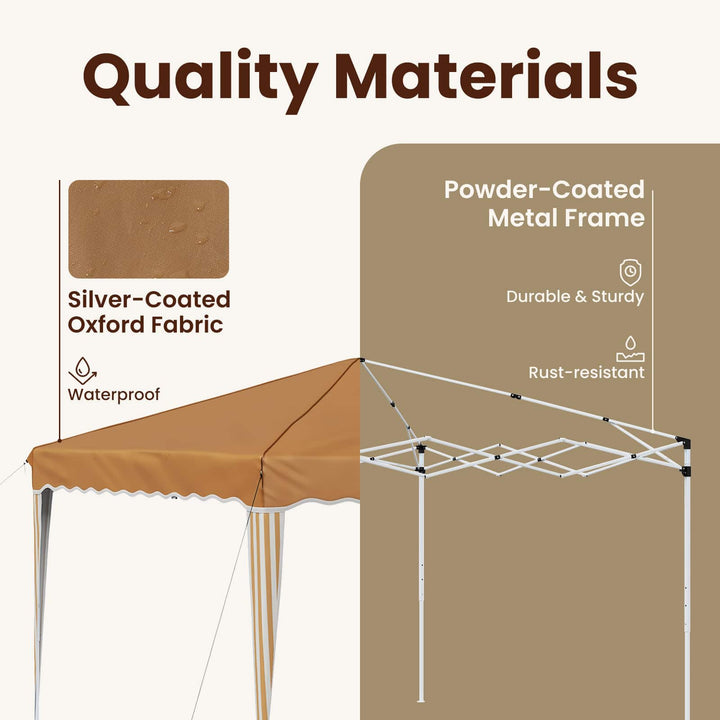 Pop-up Festtelt 288 x 288 x 245 cm Beige Oxford stof