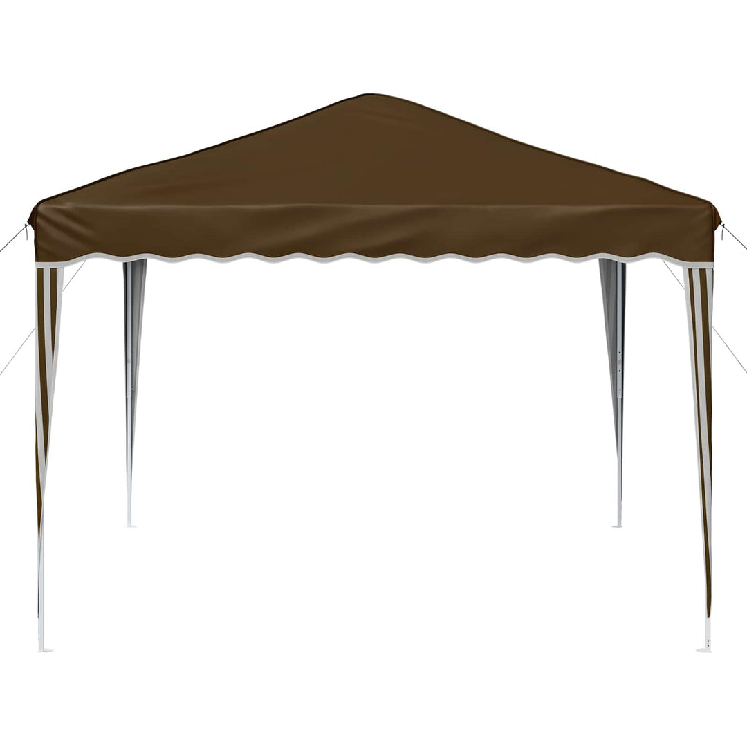 Pop-up Festtelt 288 x 288 x 245 cm Gråbrun Oxford stof