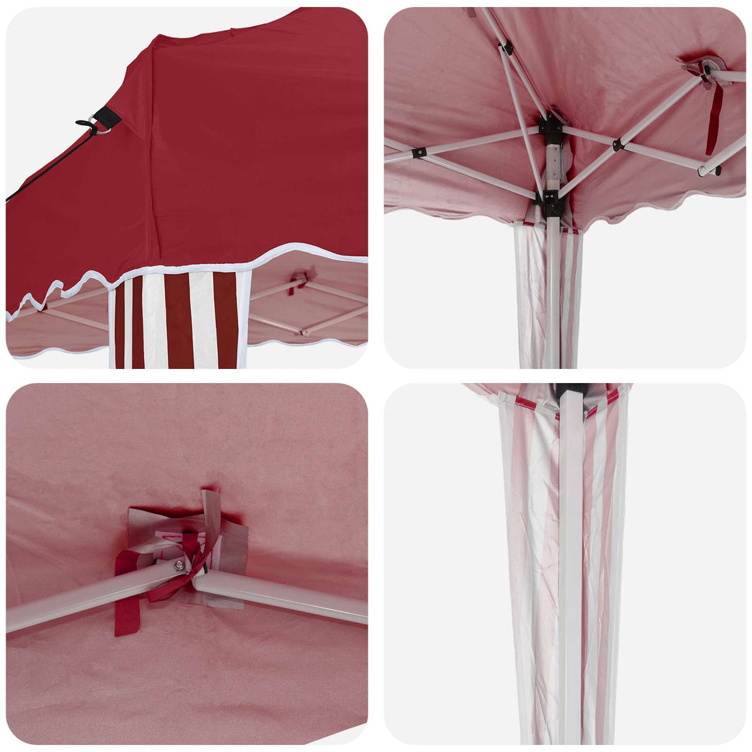 Pop-up Festtelt 288 x 288 x 245 cm Bordeaux Oxford stof