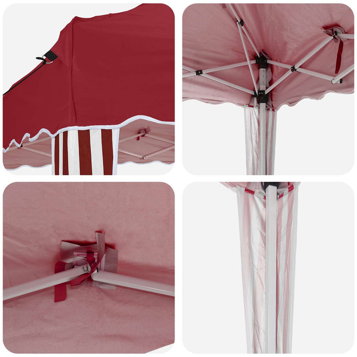 Pop-up Festtelt 288 x 288 x 245 cm Bordeaux Oxford stof
