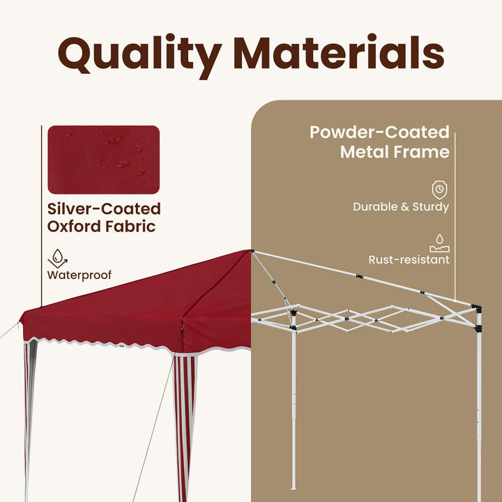 Pop-up Festtelt 288 x 288 x 245 cm Bordeaux Oxford stof