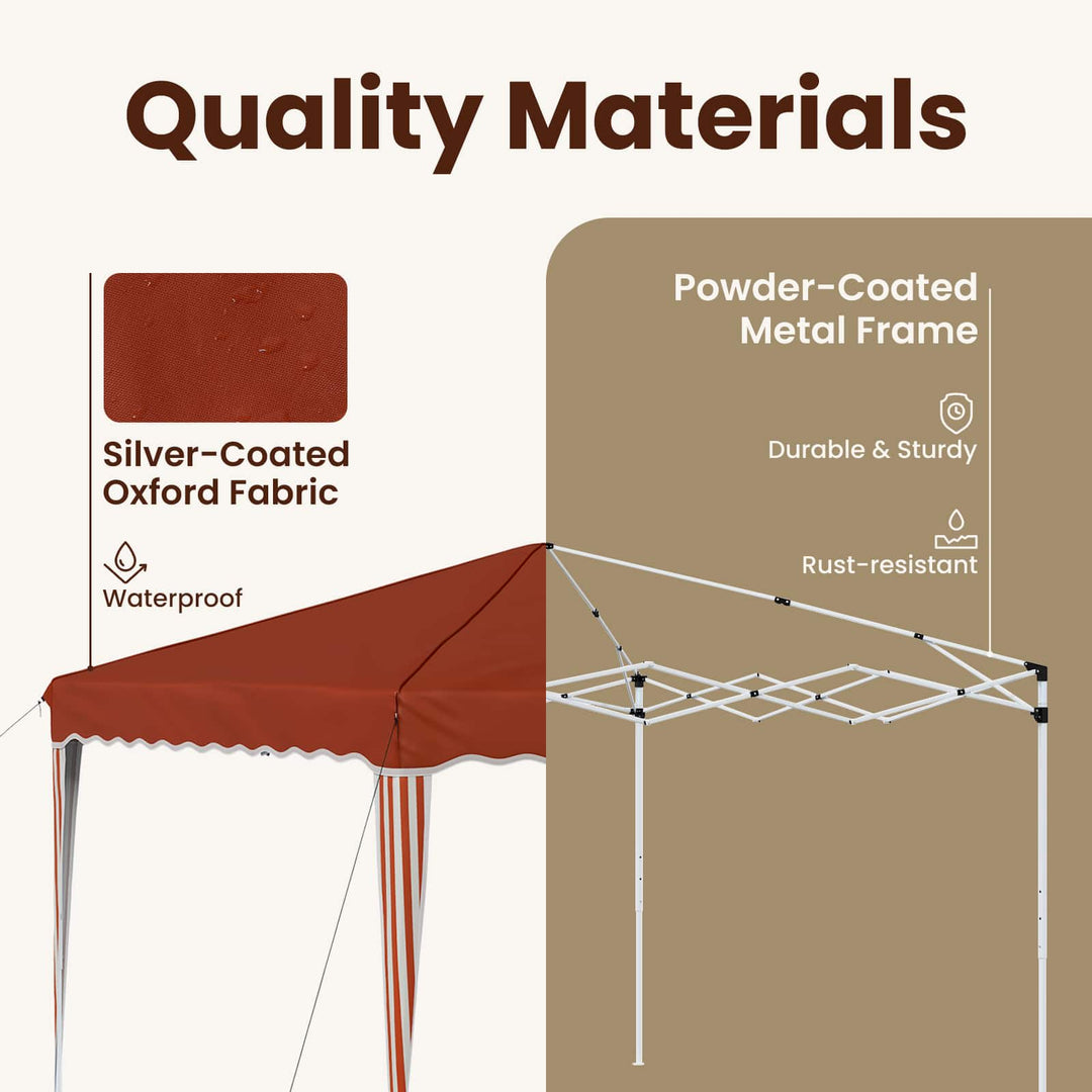 Pop-up Festtelt 288 x 288 x 245 cm Terrakotta Oxford stof