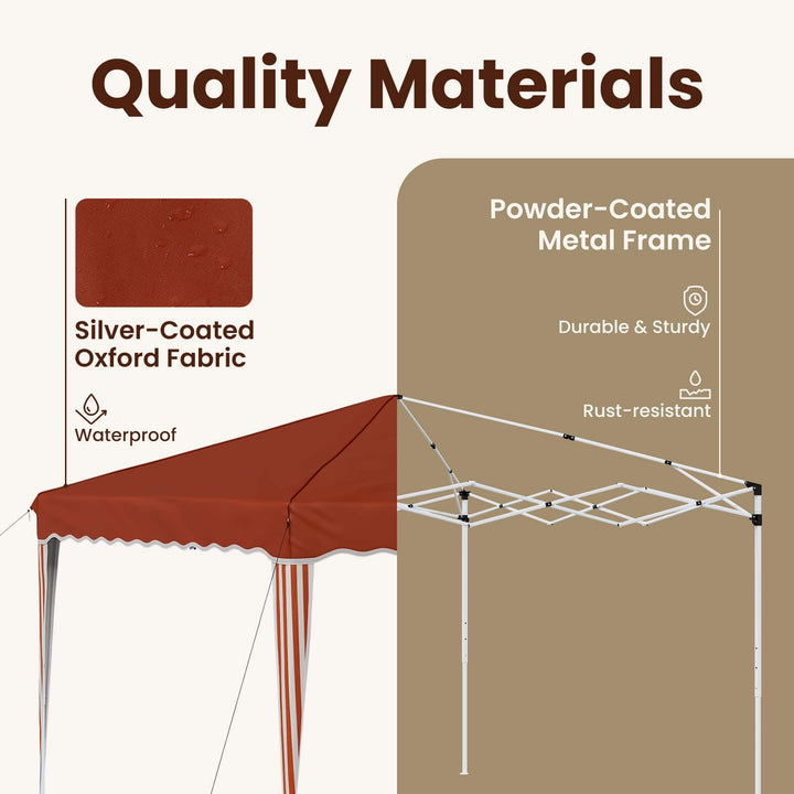 Pop-up Festtelt 288 x 288 x 245 cm Terrakotta Oxford stof