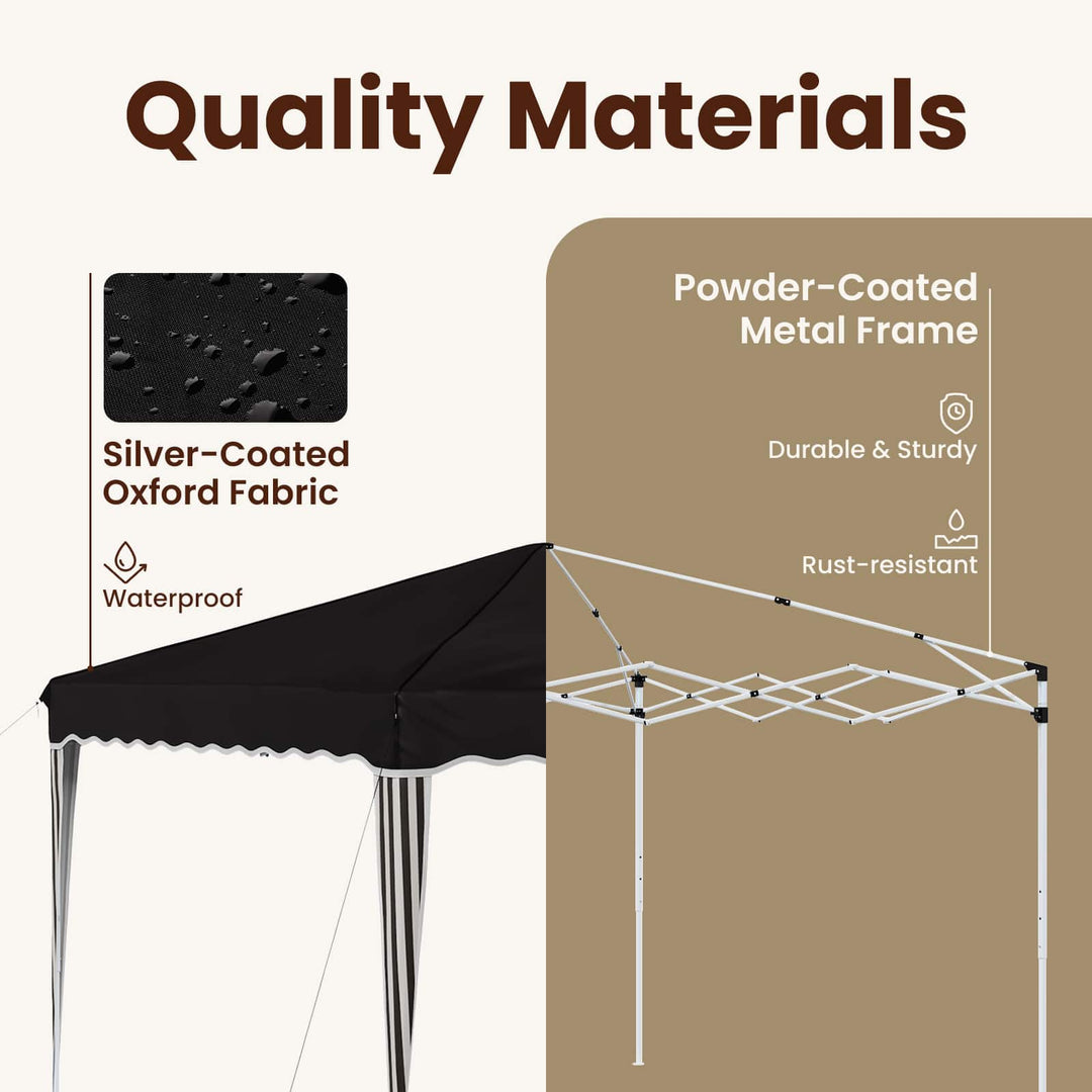 Pop-up Festtelt 288 x 288 x 245 cm Sort Oxford stof