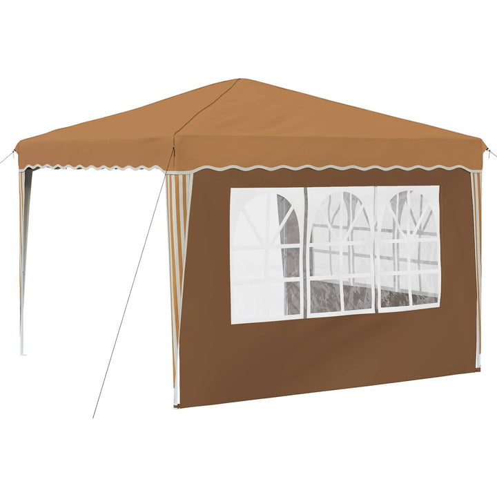 Pop-up Festtelt 288 x 288 x 245 cm Beige Oxford stof