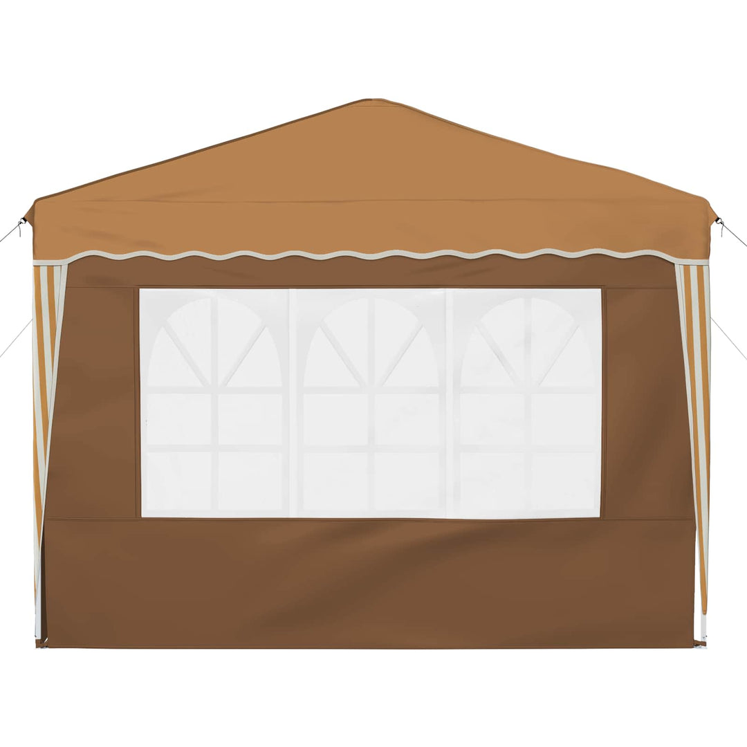 Pop-up Festtelt 288 x 288 x 245 cm Beige Oxford stof
