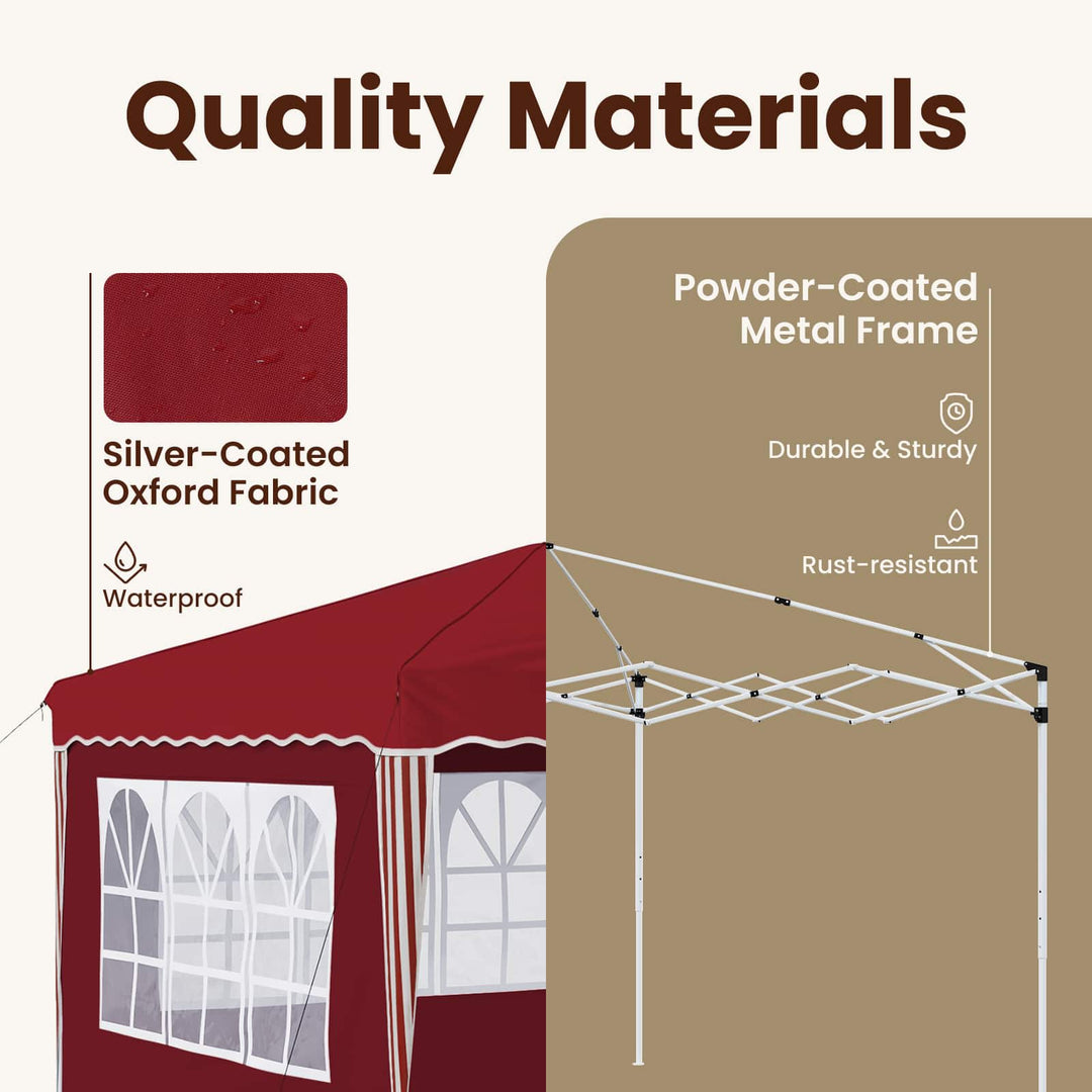 Pop-up Festtelt 288 x 288 x 245 cm Bordeaux Oxford stof