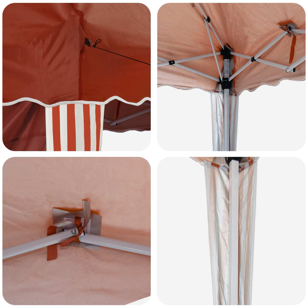 Pop-up Festtelt 288 x 288 x 245 cm Terrakotta Oxford stof