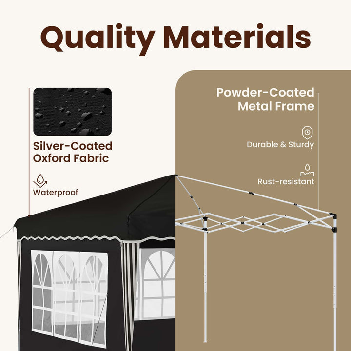 Pop-up Festtelt 288 x 288 x 245 cm Sort Oxford stof