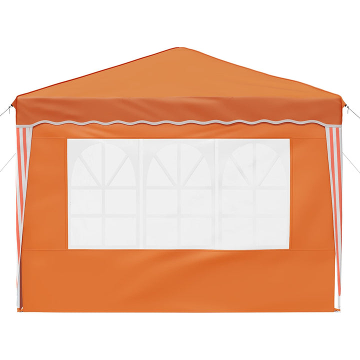 Pop-up Festtelt 288 x 288 x 245 cm Orange Oxford stof
