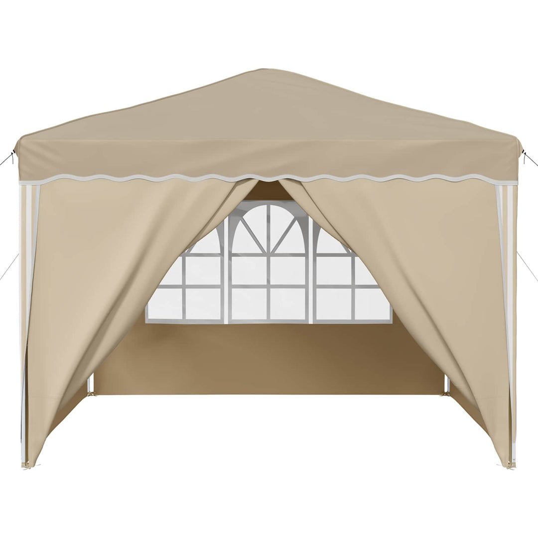 Pop-up Festtelt 288 x 288 x 245 cm Cremefarvet Oxford stof