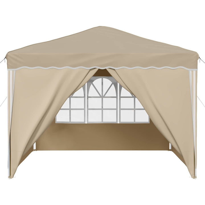 Pop-up Festtelt 288 x 288 x 245 cm Cremefarvet Oxford stof