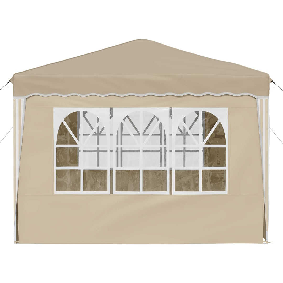 Pop-up Festtelt 288 x 288 x 245 cm Cremefarvet Oxford stof