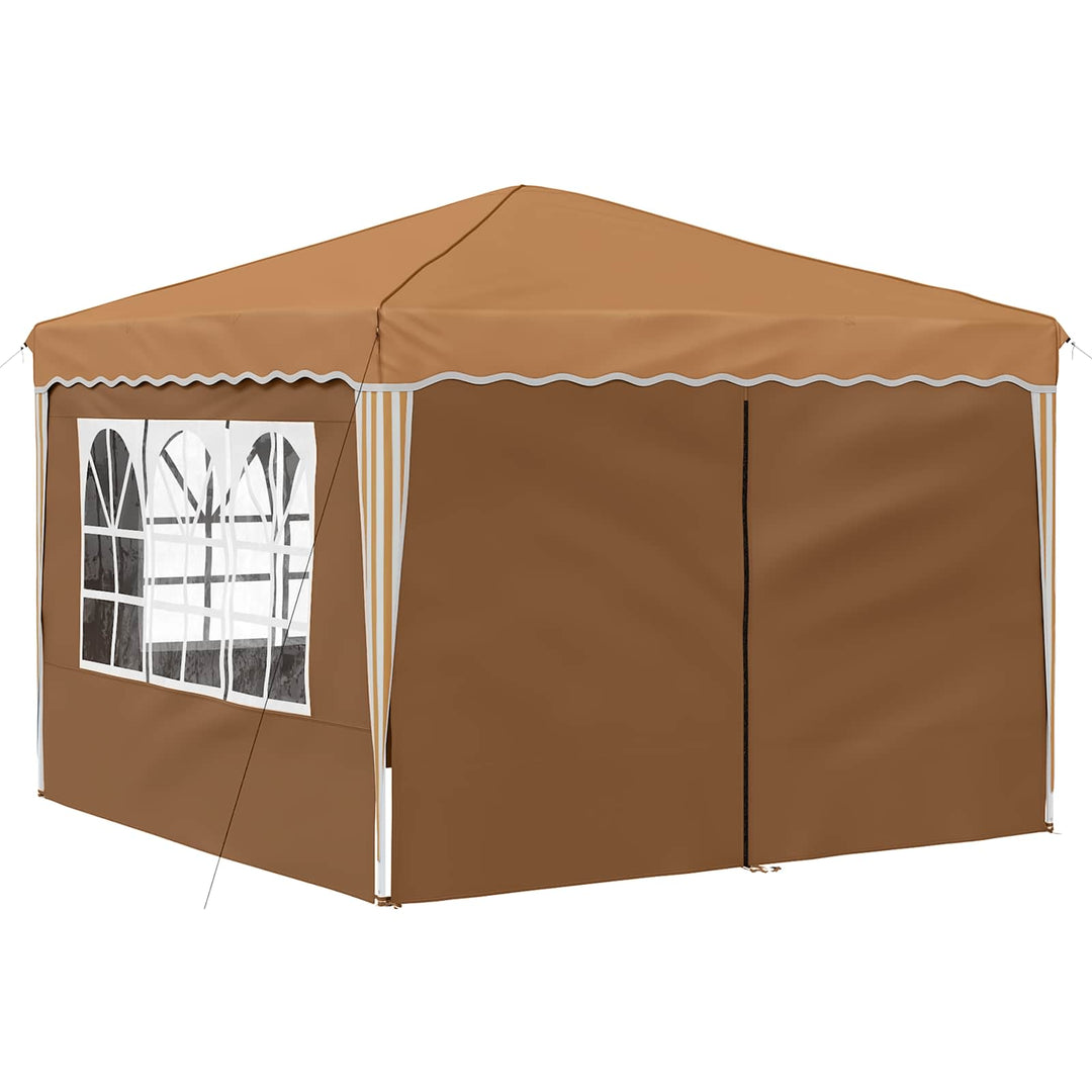 Pop-up Festtelt 288 x 288 x 245 cm Beige Oxford stof
