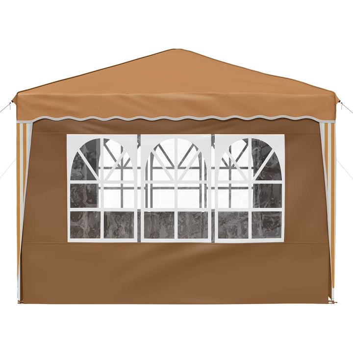 Pop-up Festtelt 288 x 288 x 245 cm Beige Oxford stof