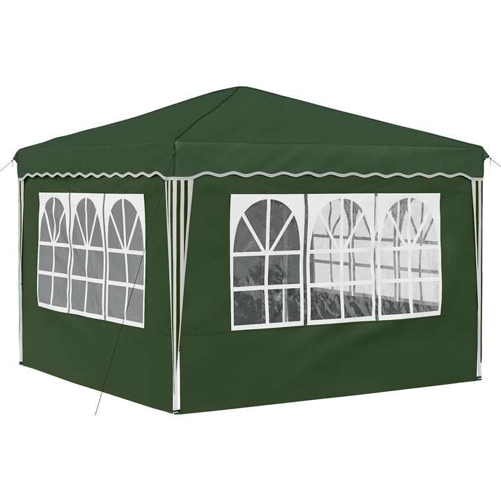 Pop-up Festtelt 288 x 288 x 245 cm Grøn Oxford stof