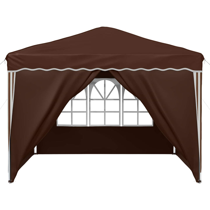 Pop-up Festtelt 288 x 288 x 245 cm Brun Oxford stof
