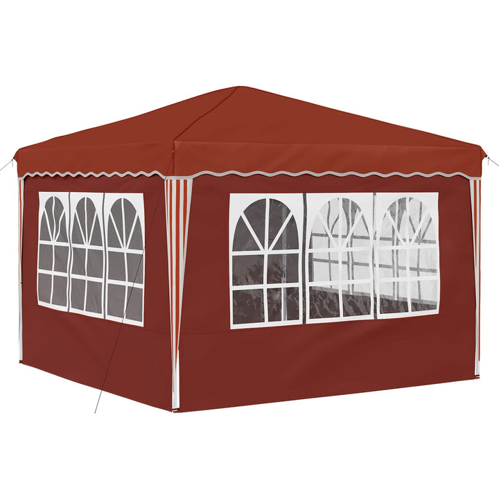 Pop-up Festtelt 288 x 288 x 245 cm Terrakotta Oxford stof