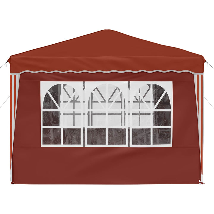 Pop-up Festtelt 288 x 288 x 245 cm Terrakotta Oxford stof
