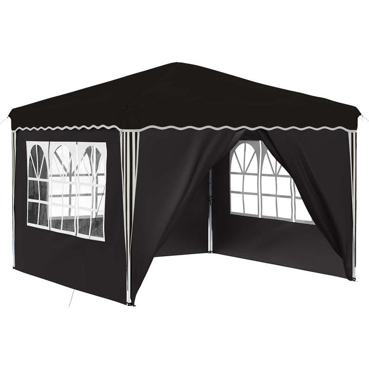 Pop-up Festtelt 288 x 288 x 245 cm Sort Oxford stof