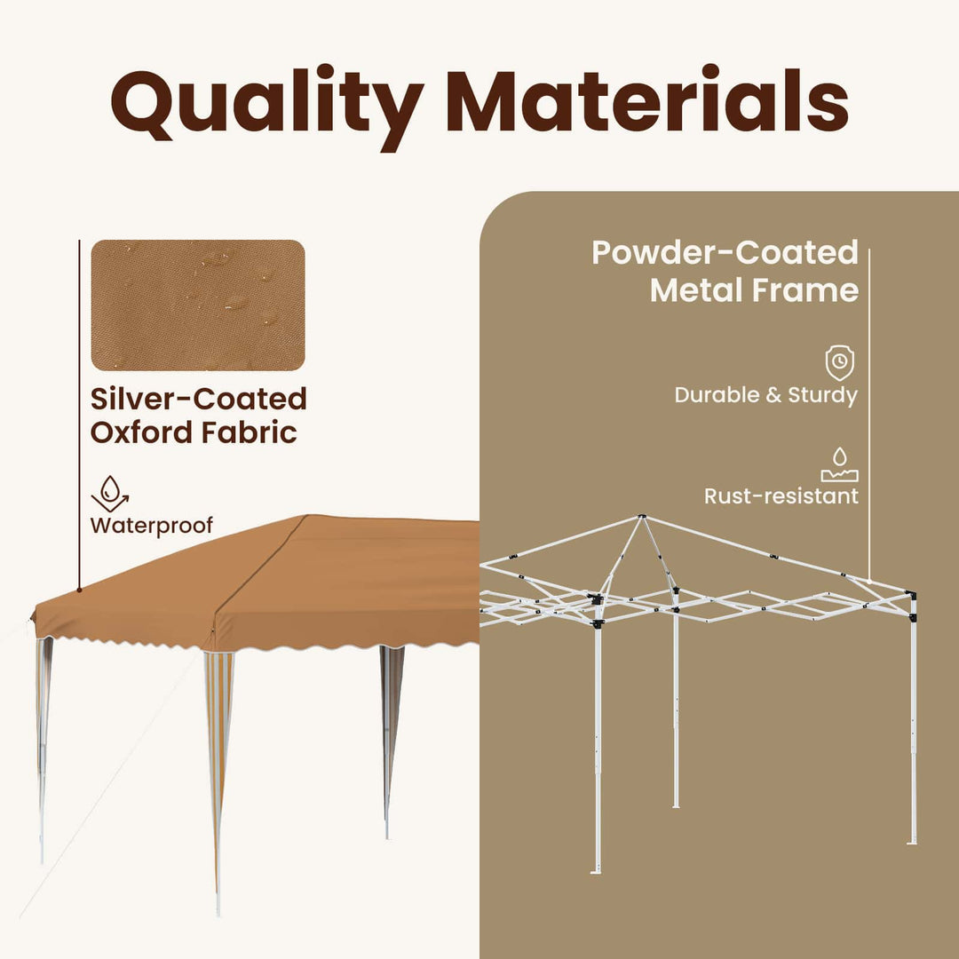 Pop-up Festtelt 575 x 290 x 245 cm Beige