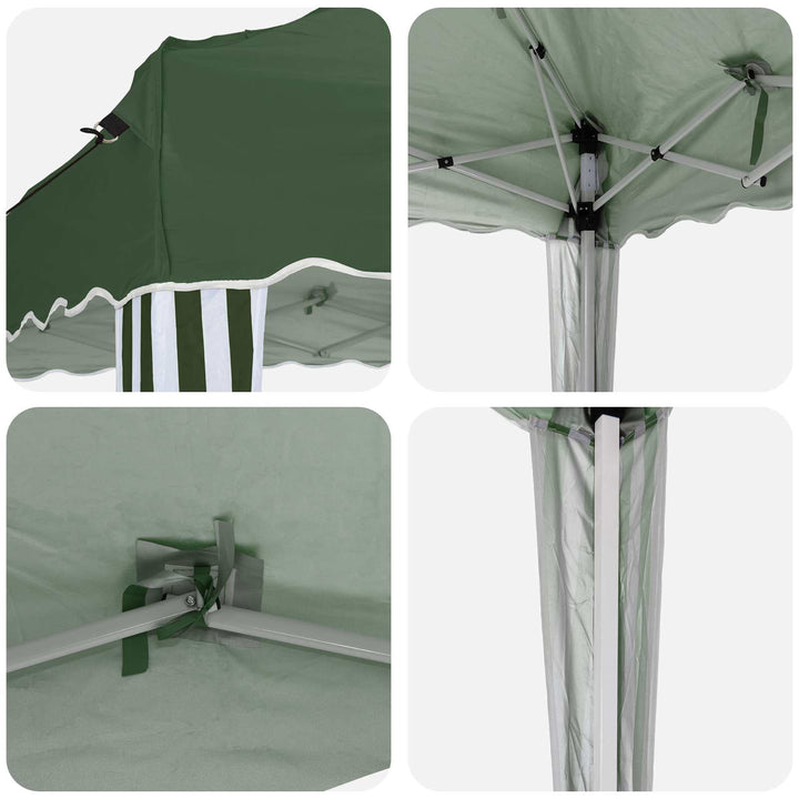 Pop-up Festtelt 575 x 290 x 245 cm Grøn