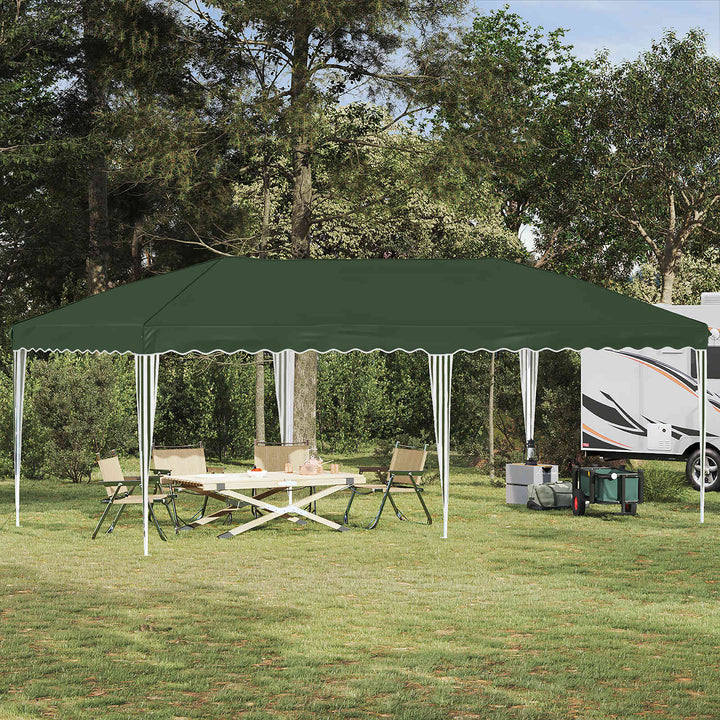 Pop-up Festtelt 575 x 290 x 245 cm Grøn