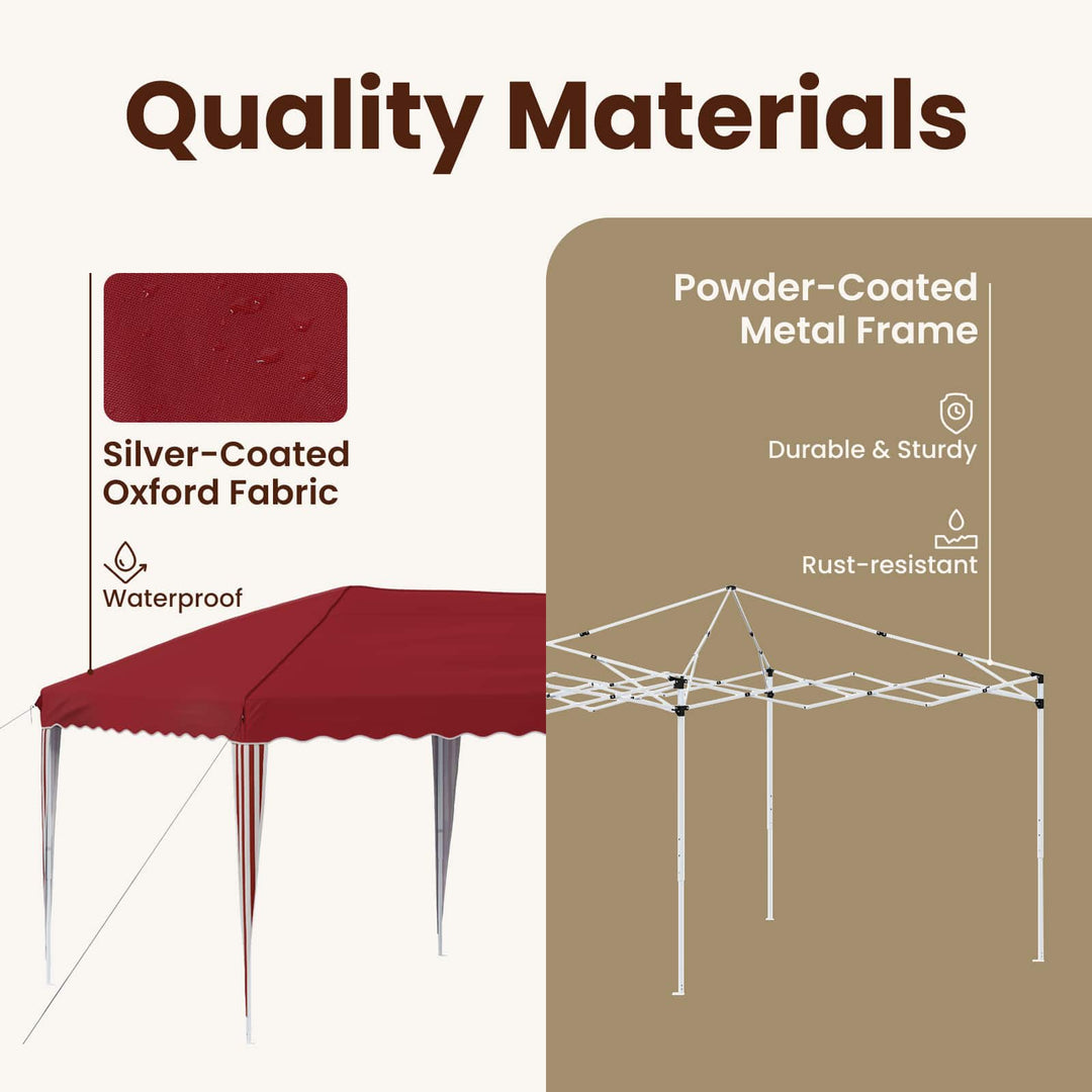 Pop-up Festtelt 575 x 290 x 245 cm Bordeaux
