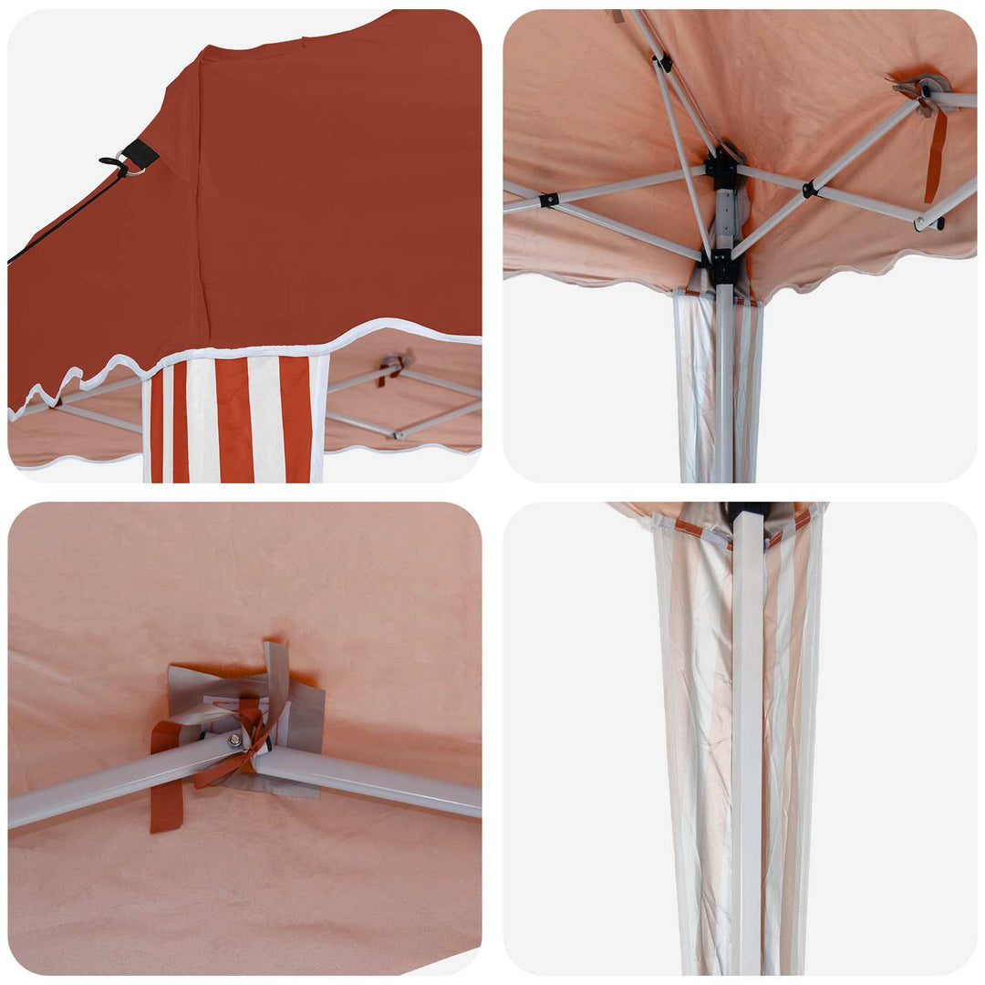 Pop-up Festtelt 575 x 290 x 245 cm Terrakotta