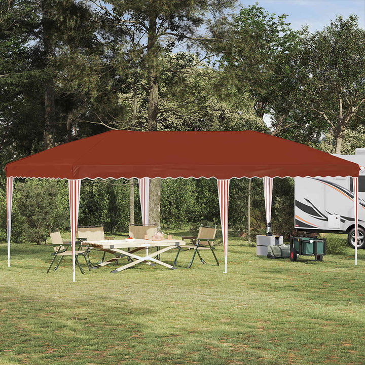 Pop-up Festtelt 575 x 290 x 245 cm Terrakotta