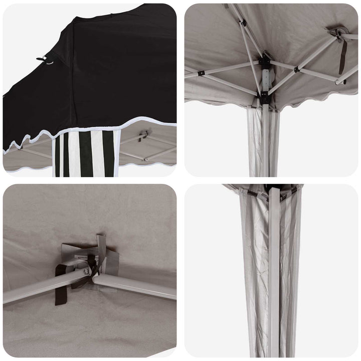 Pop-up Festtelt 575 x 290 x 245 cm Sort