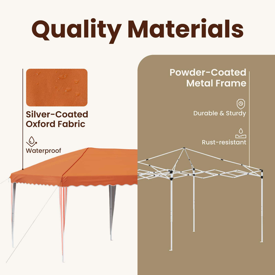 Pop-up Festtelt 575 x 290 x 245 cm Orange