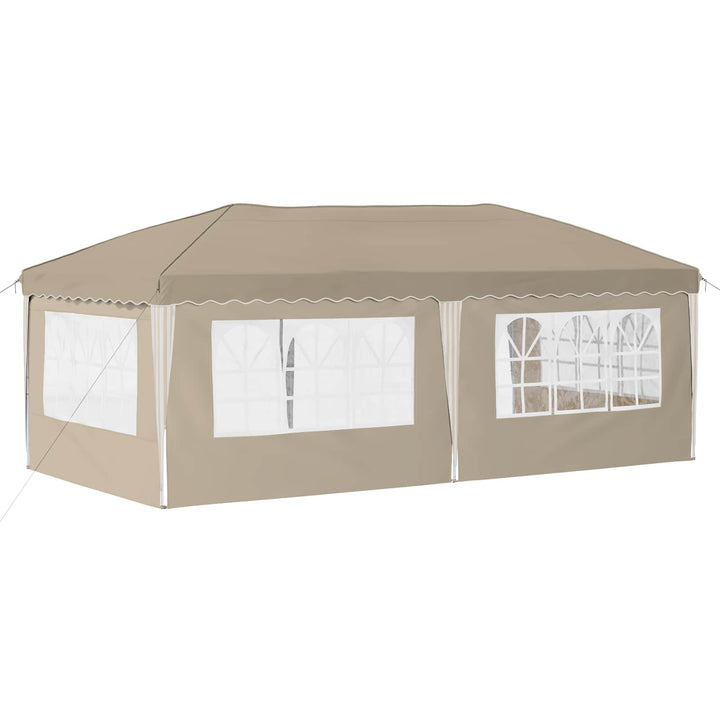 Pop-up Festtelt 575 x 289 x 245 cm Cremefarvet