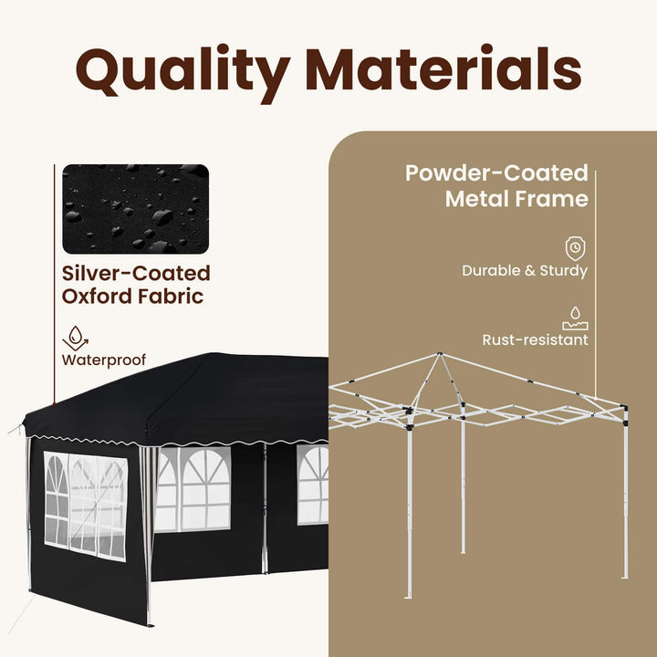 Pop-up Festtelt 575 x 289 x 245 cm Antracit