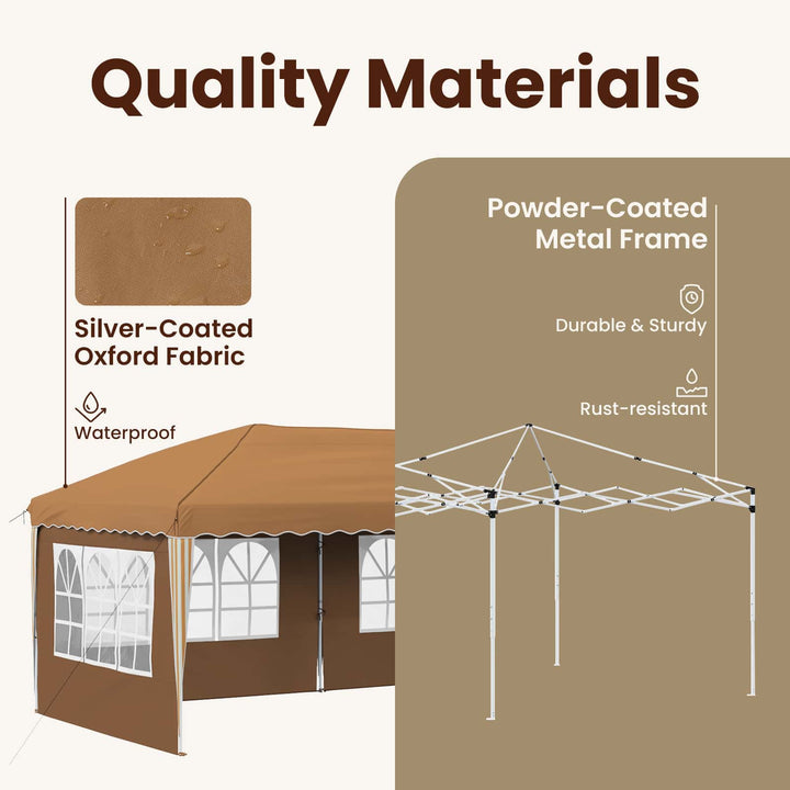 Pop-up Festtelt 575 x 289 x 245 cm Beige