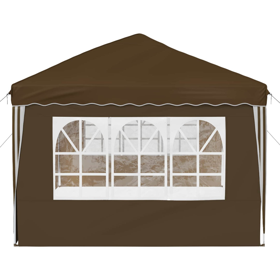 Pop-up Festtelt 575 x 289 x 245 cm Gråbrun