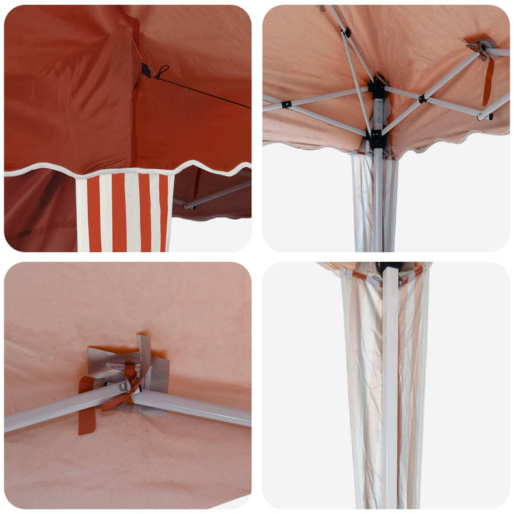 Pop-up Festtelt 575 x 289 x 245 cm Terrakotta