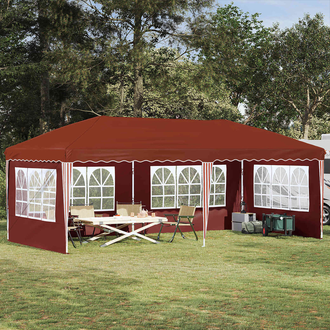 Pop-up Festtelt 575 x 289 x 245 cm Terrakotta