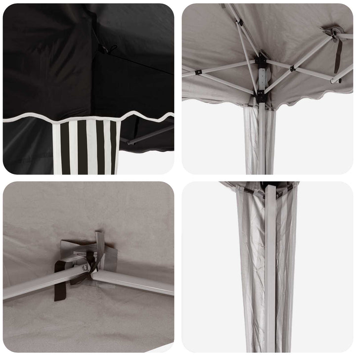 Pop-up Festtelt 575 x 289 x 245 cm Sort